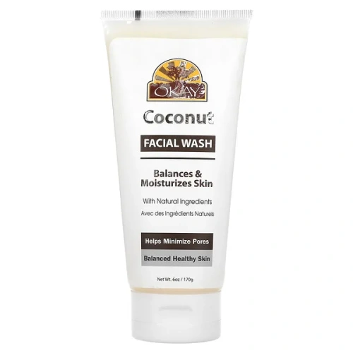 Okay Pure Naturals, Coconut Facial Wash, 6 oz (170 g)