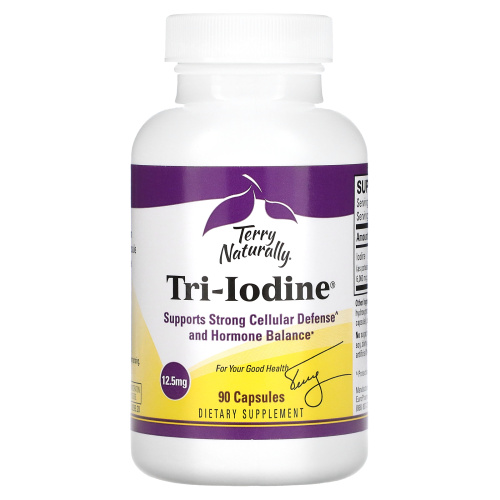 Terry Naturally, Tri-Iodine, 12,5 мг, 90 капсул фото 3