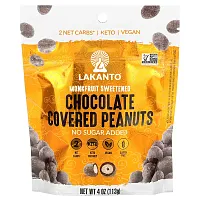 Lakanto, Chocolate Covered Peanuts, 4 oz (113 g)