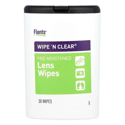 Flents, Wipe &#x27;N Clear, Lens Wipes, 30 Wipes