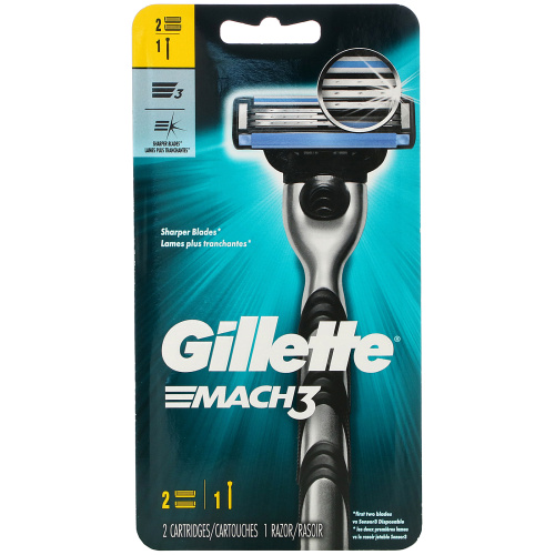 Gillette, Mach3, 1 бритва + 2 кассеты