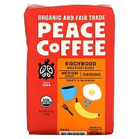 Peace Coffee, Organic Birchwood Breakfast Blend, Ground, Medium Roast, 12 oz (340 g)