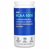 RSP Nutrition, BCAA 5000, водорастворимые аминокислоты с разветвленной цепью, 240 капсул