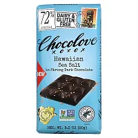 Chocolove, Hawaiian Sea Salt in Strong Dark Chocolate, 72% Cocoa, 3.2 oz (90 g)