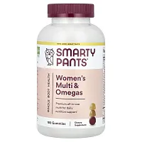 SmartyPants, Women&#x27;s Multi &amp; Omegas Gummies, Blueberry, Orange and Lemon Creme, 180 Gummies