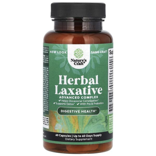 Nature&#x27;s Craft, Herbal Laxative, 60 Capsules