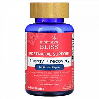 Mommy's Bliss, Postnatal Support, Energy + Recovery, Natural Lemon, 60 Gummies