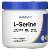 Nutricost, L-Serine Powder, Unflavored, 8 oz (227 g)