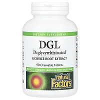 Natural Factors, DGL, Deglycyrrhizinated Licorice Root Extract, 90 Chewable Tablets