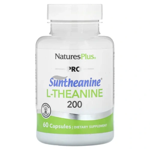 NaturesPlus, Pro, Suntheanine L-Theanine 200, 100 mg, 60 Capsules