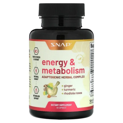 Snap Supplements, Energy &amp; Metabolism, 60 Capsules