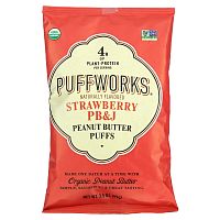 Puffworks, Арахисовая паста, клубника, PB&J, 99 г (3,5 унции)