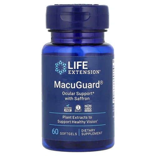 Life Extension, MacuGuard, Ocular Support with Saffron, 60 Softgels