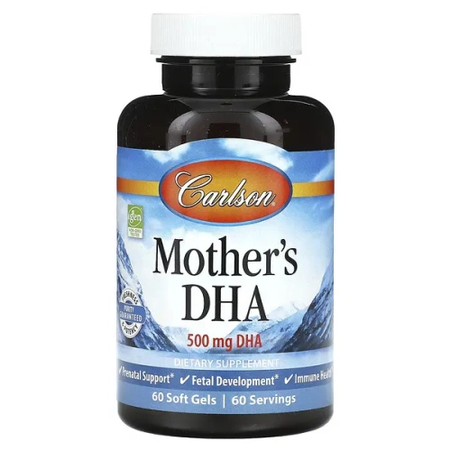 Carlson, Mother&#x27;s DHA, 500 mg, 60 Soft Gels